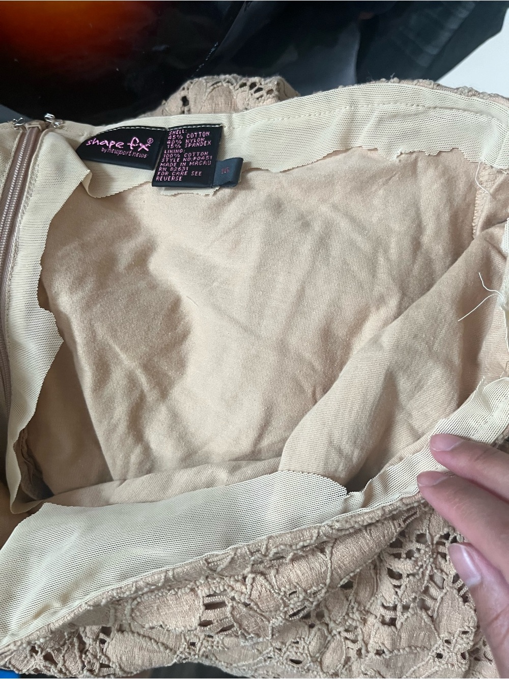 Vintage Tan Floral Lace Midi Skirt 16 Cottagecore Rustic Modest Feminine Fall - Picture 7 of 7